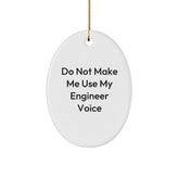 Funny Engineer Christmas Oval Ornament Gifts from Friends, Gifts for Engineer Men, Oval Shaped Decorative Home - Image 1
